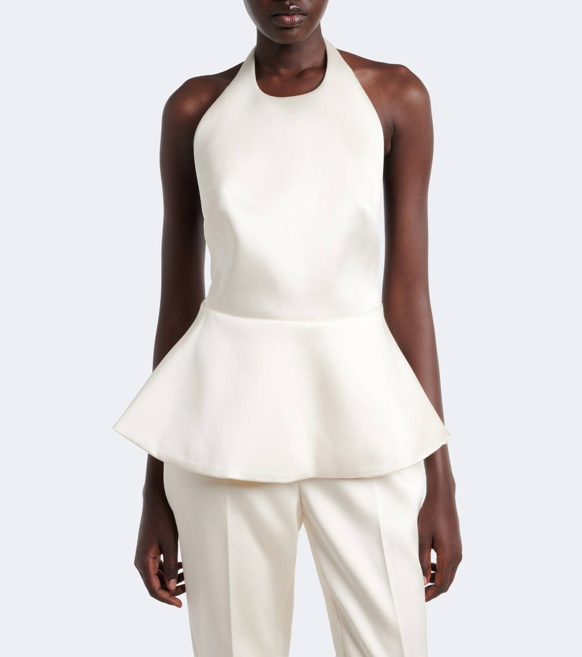 Róhe Bridal peplum halterneck top