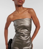 Rick Owens Lido corset coated denim gown