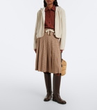 Moncler Hooded waffle-knit cardigan