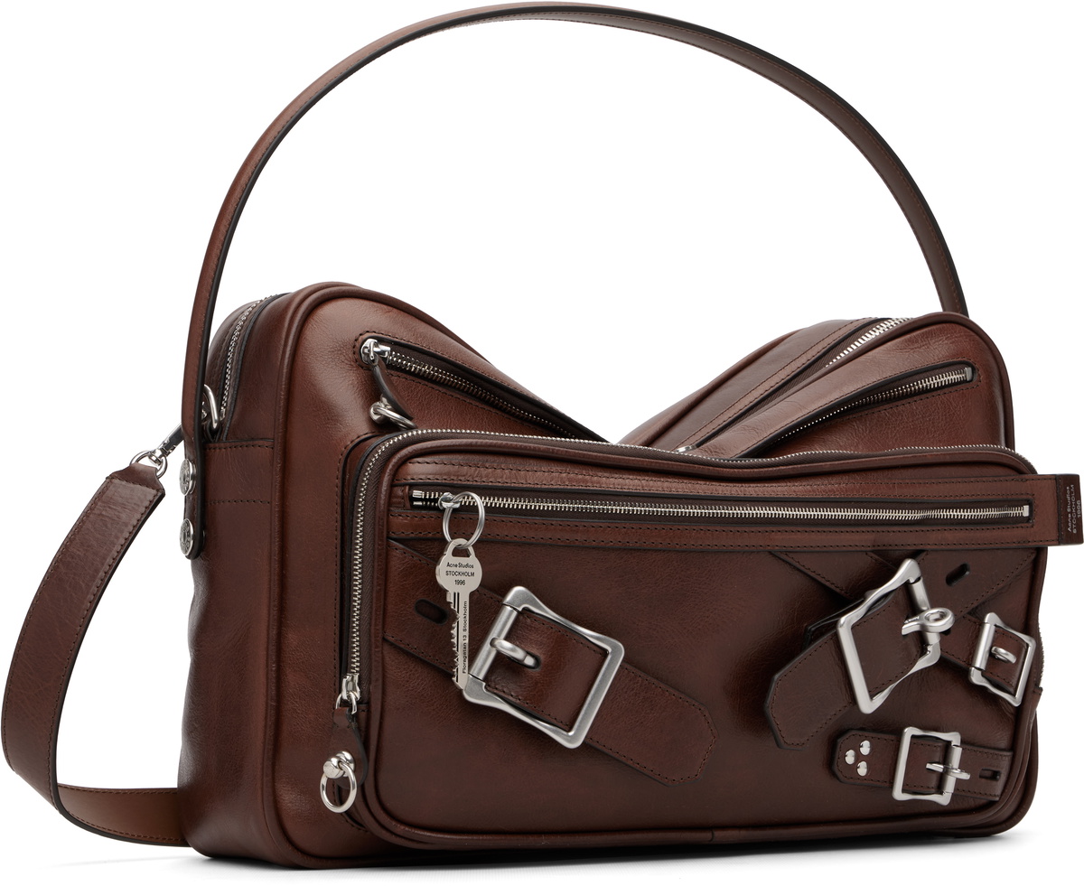 Acne Studios Brown Camero Camera Buckles Bag