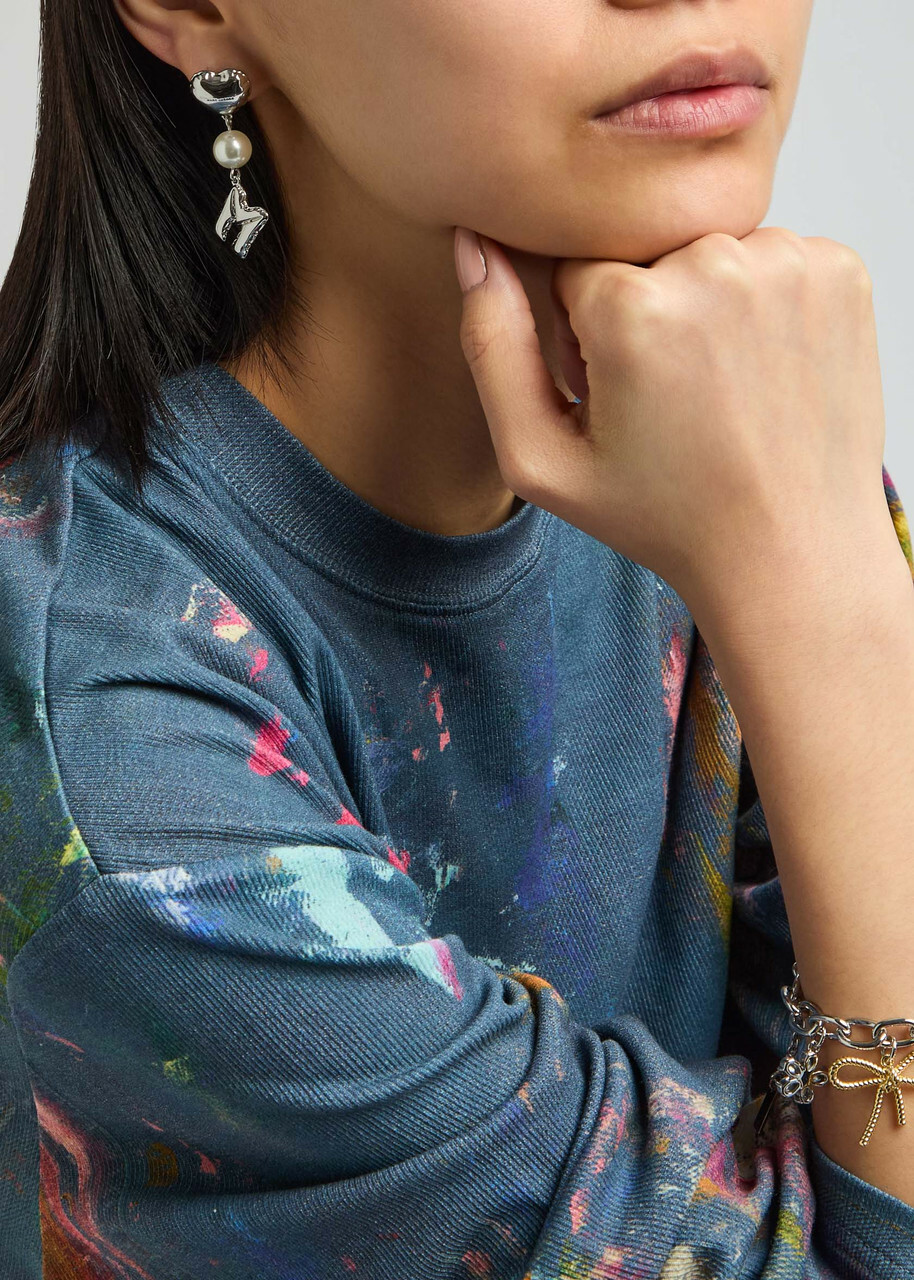 MARC JACOBS シルバー The MJ Balloon ピアス Marc Jacobs MJ Balloon Pearl Drop Earrings - Silver - One