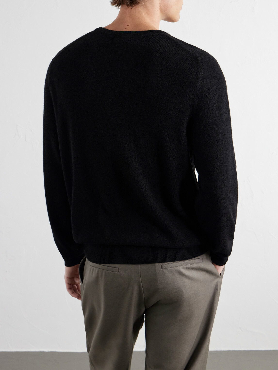 N.PEAL - Oxford Cashmere Sweater - Black