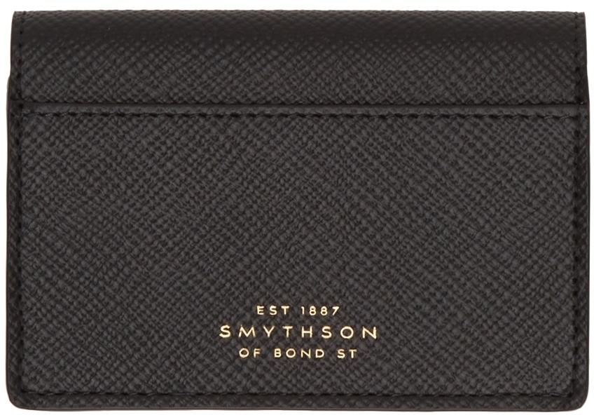 Photo: Smythson Black Panama Foldover Card Holder