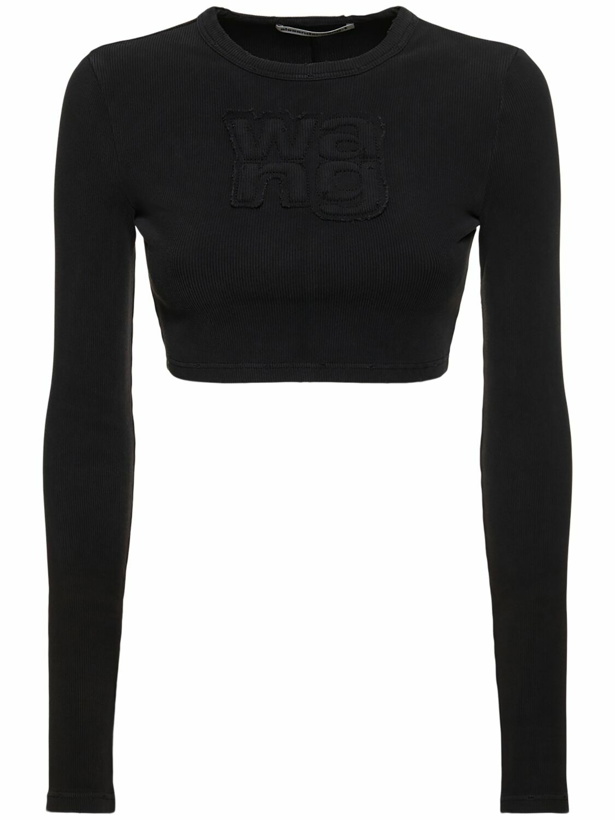 Photo: ALEXANDER WANG Distressed Cotton Long Sleeve T-shirt