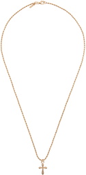 Emanuele Bicocchi SSENSE Exclusive Gold Thin Cross Necklace