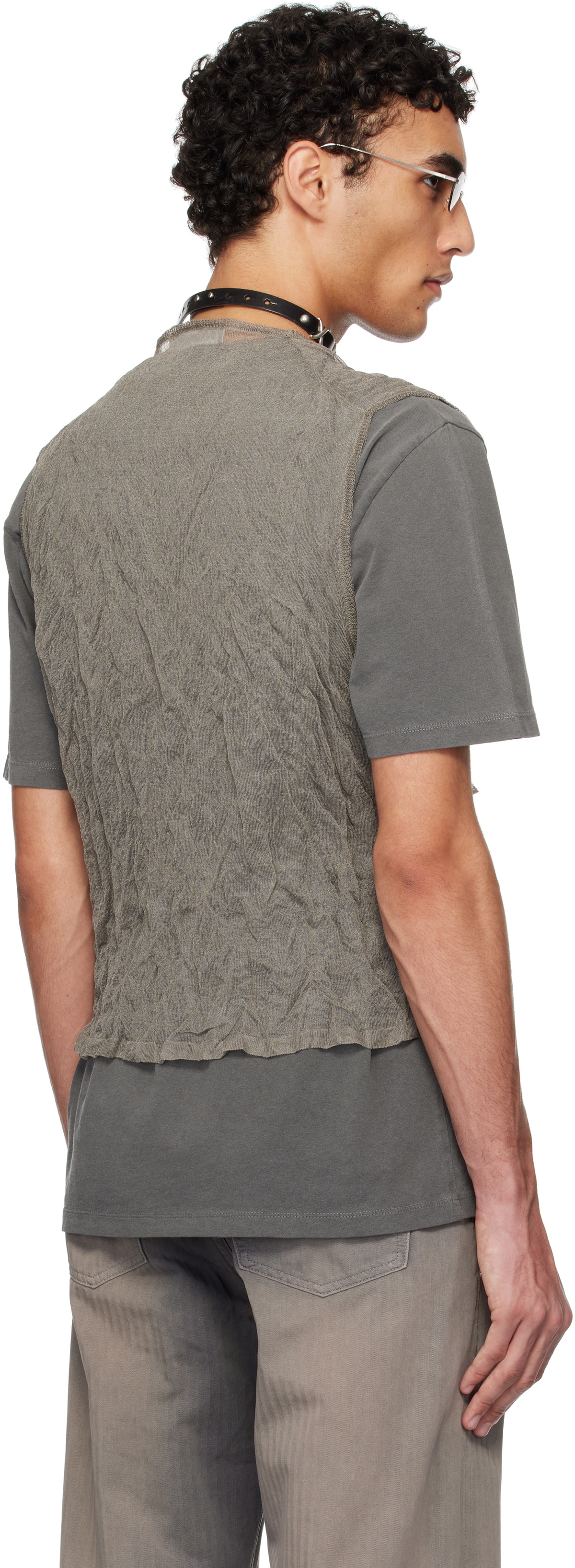OUR LEGACY Taupe Crush Vest
