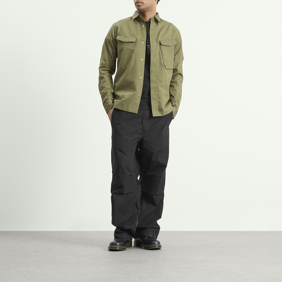 Maharishi Men's Hemp Custom Shirt in Olive Og-107F