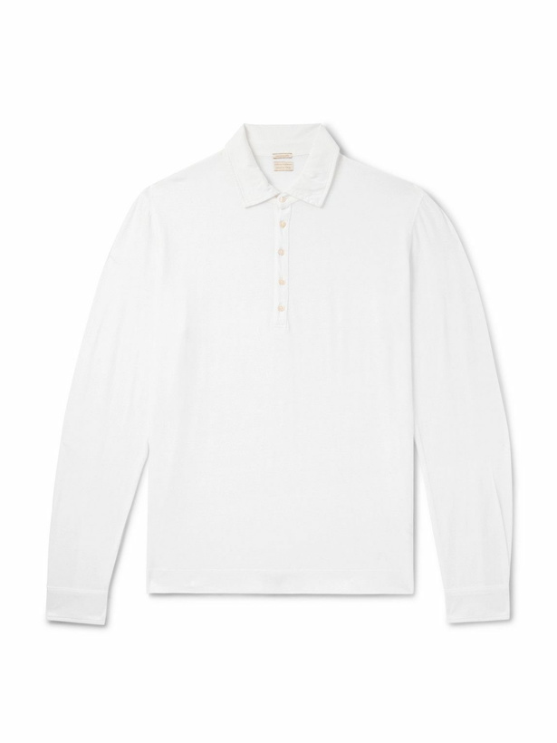 Photo: Massimo Alba - Ischia Cotton and Cashmere-Blend Jersey Polo Shirt - White