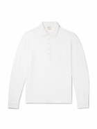 Massimo Alba - Ischia Cotton and Cashmere-Blend Jersey Polo Shirt - White