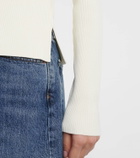 Ulla Johnson Liese ruffled ribbed-knit polo sweater