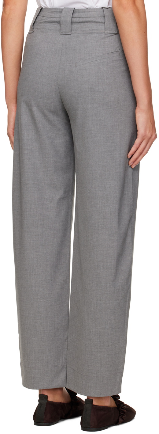 GANNI Gray Drawstring Trousers GANNI