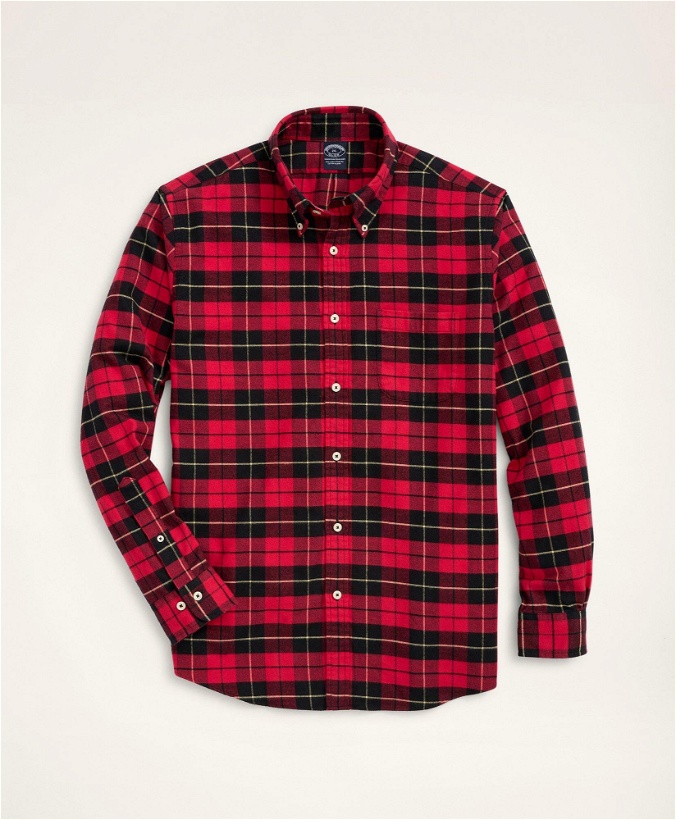 Photo: Brooks Brothers Men's Big & Tall Portuguese Flannel Shirt | Red/Black