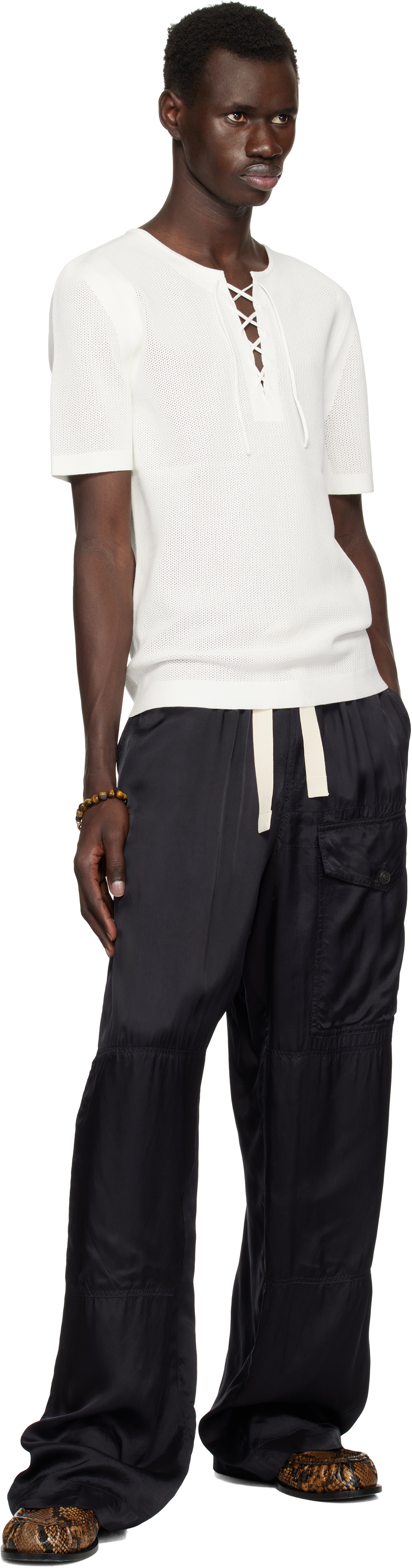 Dries Van Noten Off-White Knit T-shirt Dries Van Noten