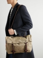 Bleu de Chauffe - Gaston Leather-Trimmed Cotton-Canvas Messenger Bag