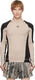 RCOS Taupe & Black Compression Base Layer T-shirt