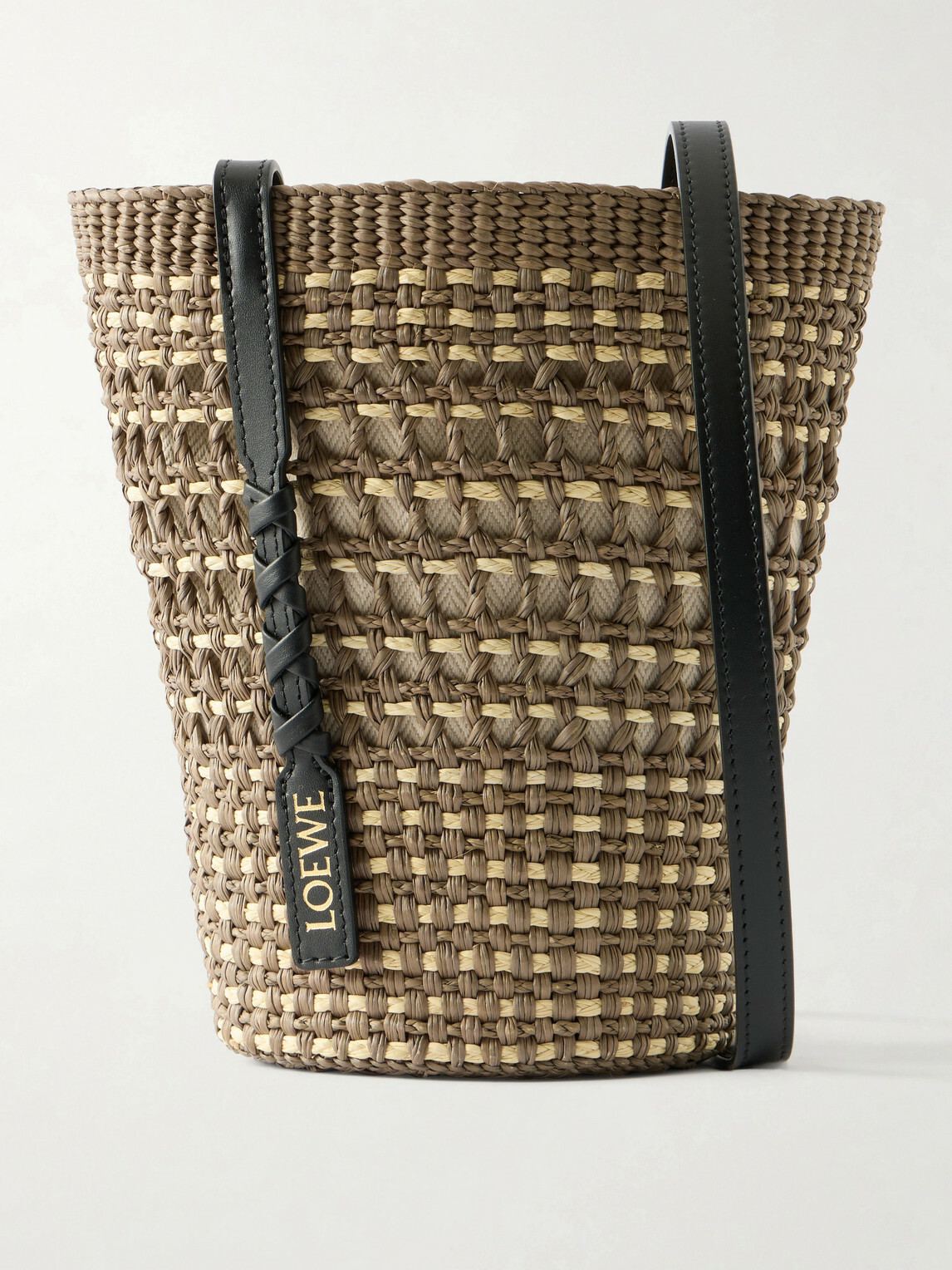LOEWE - Paula's Ibiza Braid Leather-Trimmed Raffia Shoulder Bag