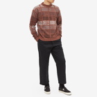 PACCBET Men's Intarsia Knit Sweater in Brown