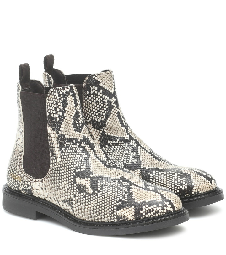 Photo: Axel Arigato - Snake-effect leather Chelsea boots