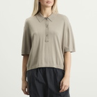 STEL Women's knit polo top in Cashew