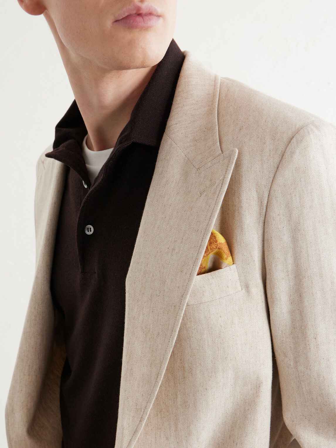 Lardini - Virgin Wool Polo Sweater - Brown