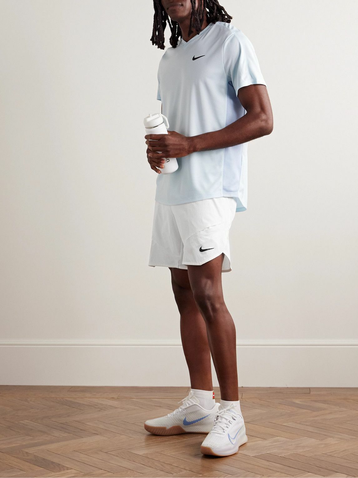 Nike Tennis - NikeCourt Advantage Straight-Leg Dri-FIT Tennis Shorts - White