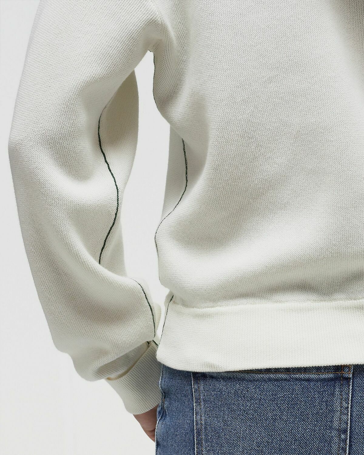 Lacoste V-NECK TRICOT White Womens Sweatshirt