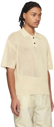 Solid Homme Beige Two-Button Polo