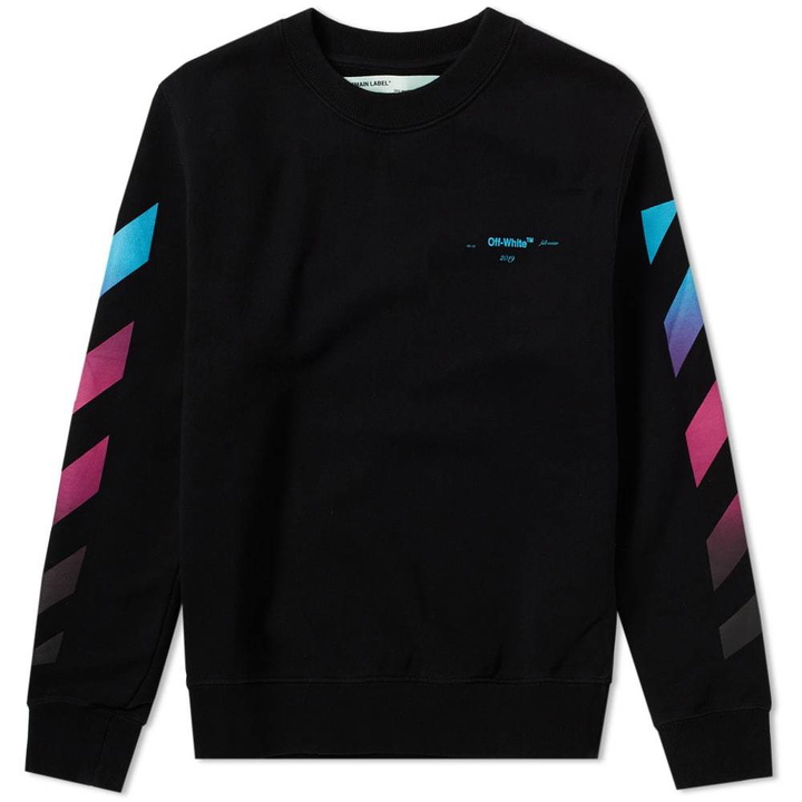 Photo: Off-White Diagonal Gradient Crew Sweat Black & Multi