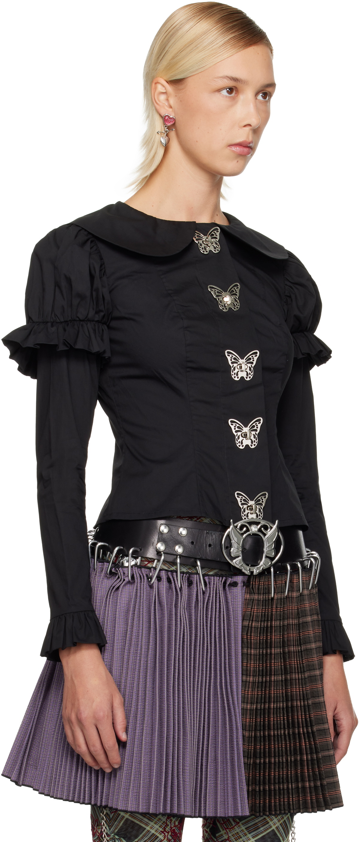Chopova Lowena Black Butterfly Blouse