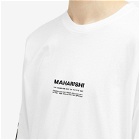 Maharishi Men's Tashi Mannox Tibetan Sanskrit Long Sleeve T-Shirt in White