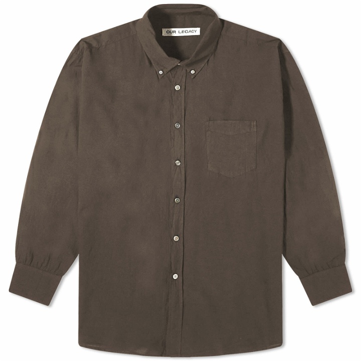 Photo: Our Legacy Men's Borrowed Button Down Shirt in Brown