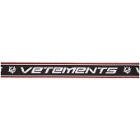 VETEMENTS Black and Red Canvas Anarchy Belt