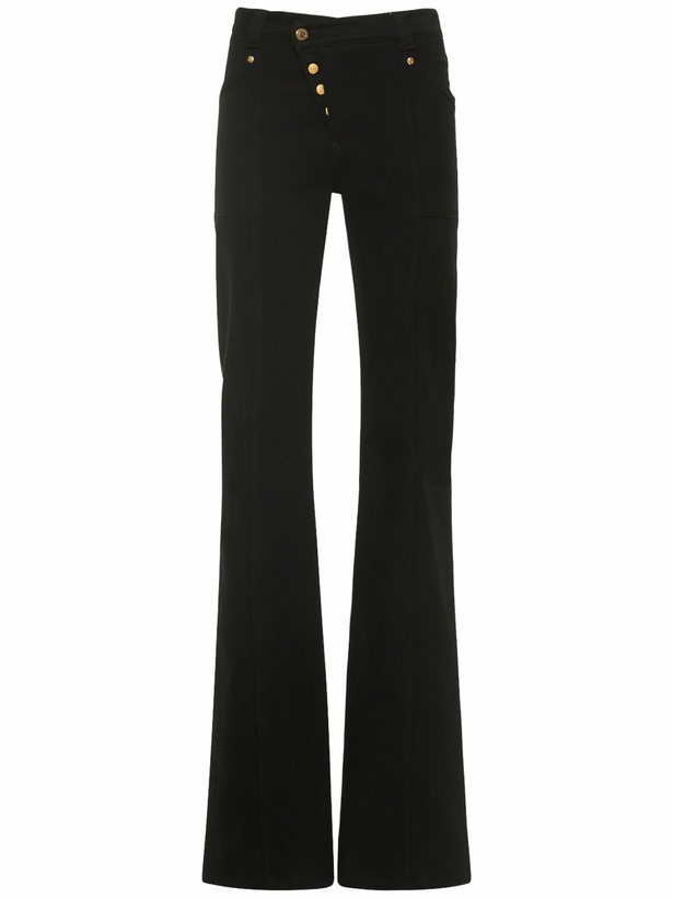 Photo: TOM FORD - Mid Rise Wide Leg Cotton Denim Jeans