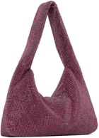 KARA Pink Mini Crystal Mesh Armpit Bag