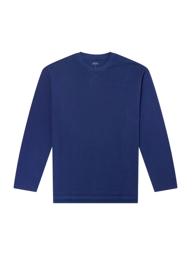 Photo: Noah - Cotton-Piqué Sweater - Blue