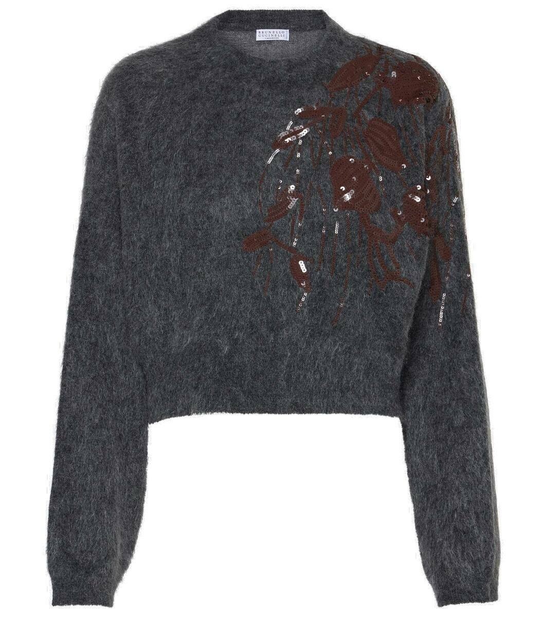 Brunello Cucinelli Mohair, wool and cashmere-blend sweater Brunello ...