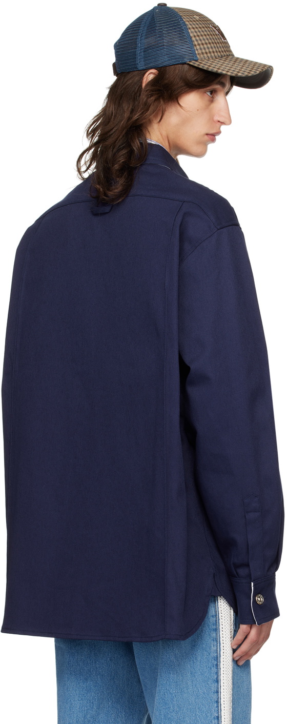 美品 24ss wales bonner Coda シャツ ジャケット 紺 - メルカリ