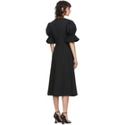 Edit Black Flare Ruched Sleeve A-Line Dress