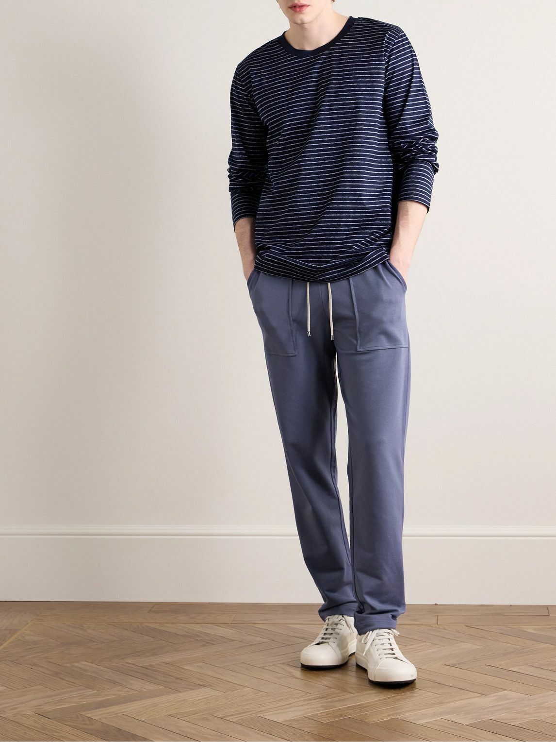 Zimmerli - Straight-Leg Stretch Modal and Cotton-Blend Jersey Sweatpants - Blue