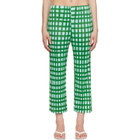 PLEATS PLEASE ISSEY MIYAKE Green Basket Trousers