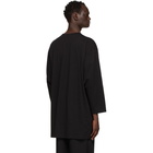 Yohji Yamamoto Black Kill Me Print Big Long Sleeve T-Shirt