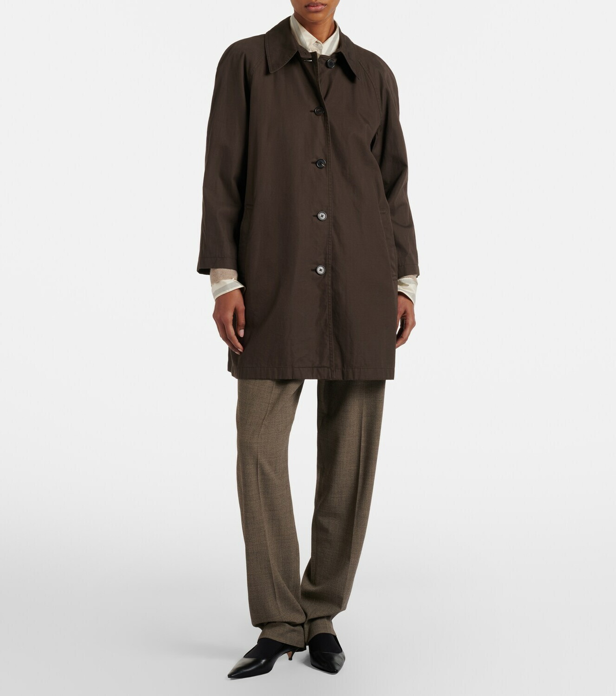 The Row Hawkins cotton and cashmere car coat