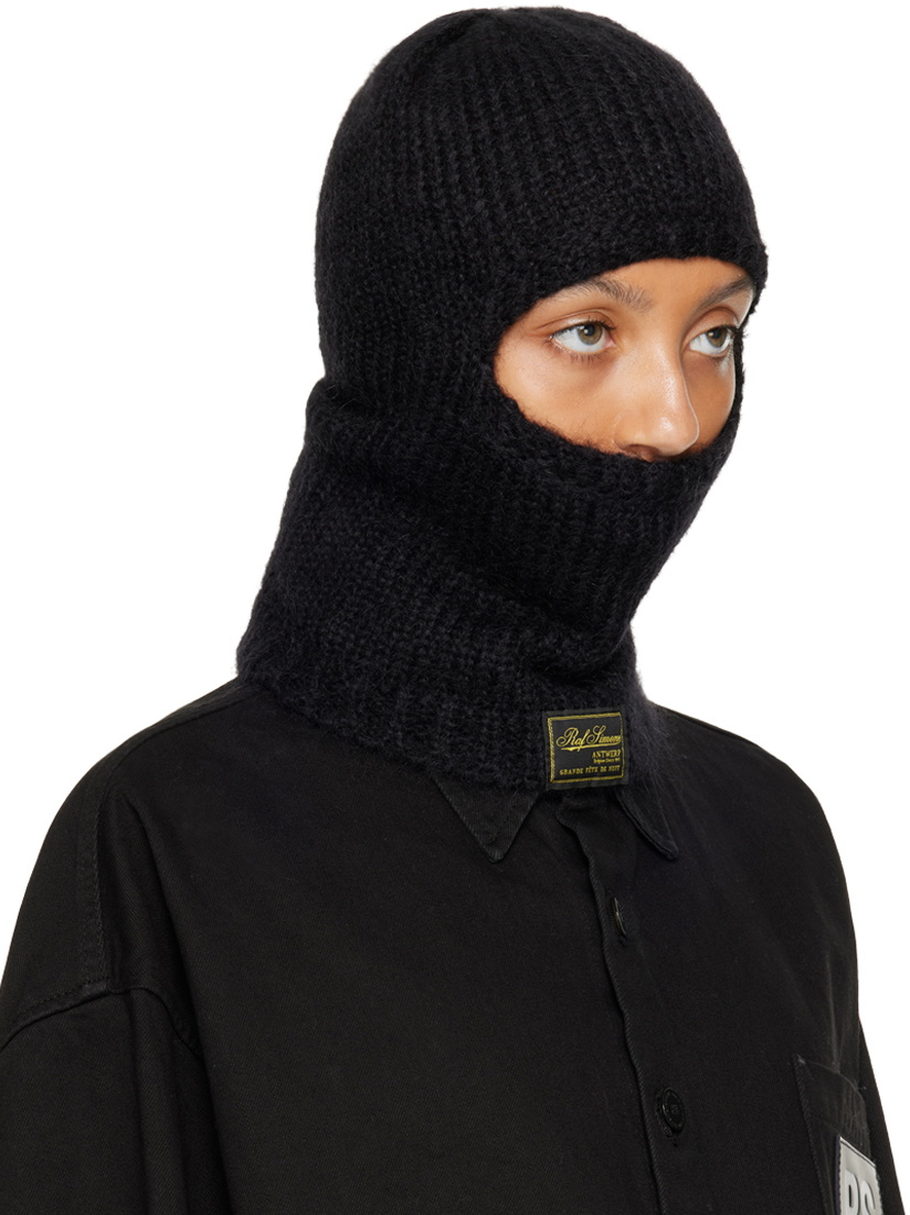 Raf Simons Black Mohair Balaclava Raf Simons