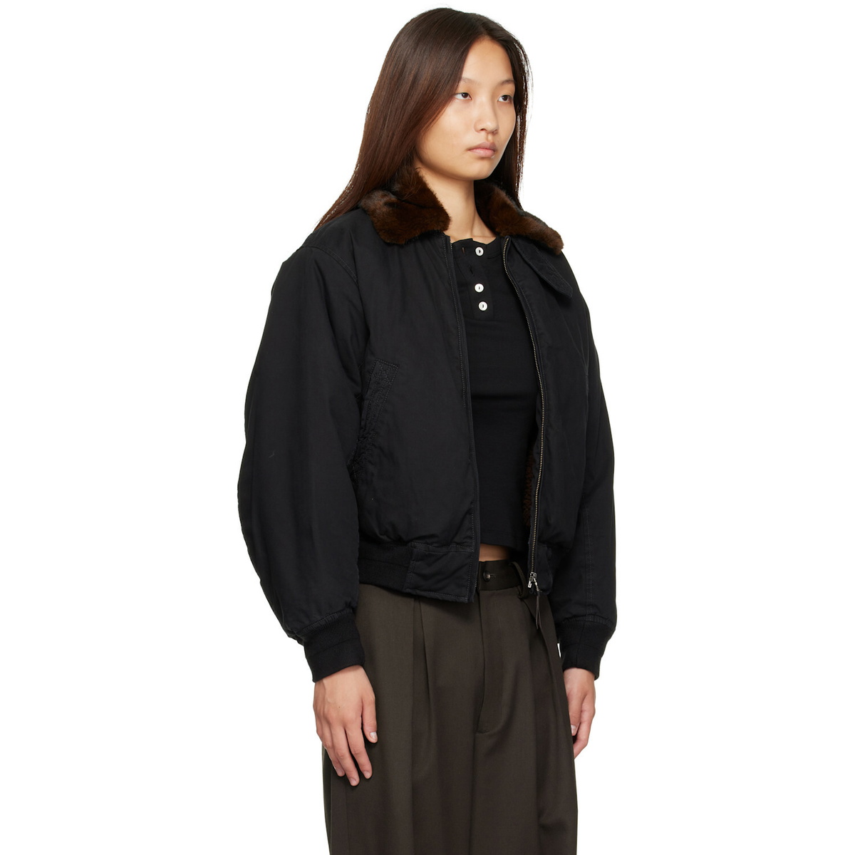 Nothing Written Black Maison Pilot Jacket