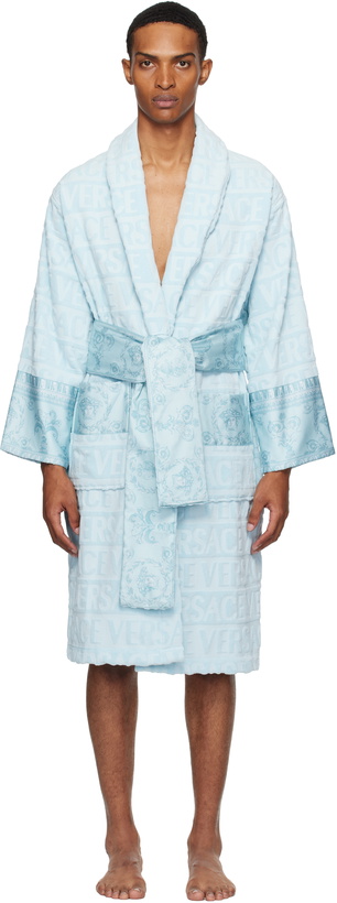 Photo: Versace Blue 'I Heart Baroque' Bathrobe
