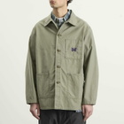 Needles Men's Reversed Sateen Coverall Jacket in Olive