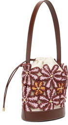 Marni Burgundy Flower Bucket Bag