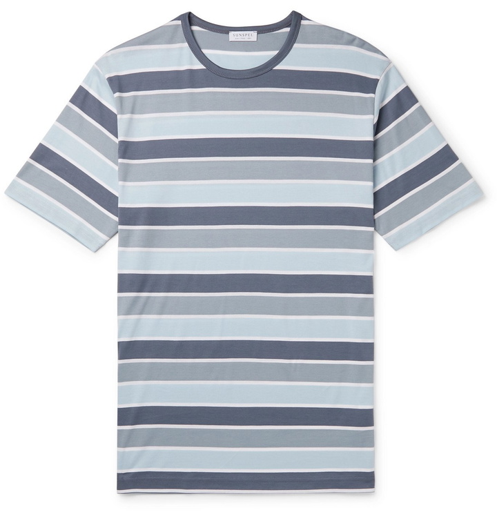 Photo: Sunspel - Striped Cotton-Jersey T-Shirt - Unknown