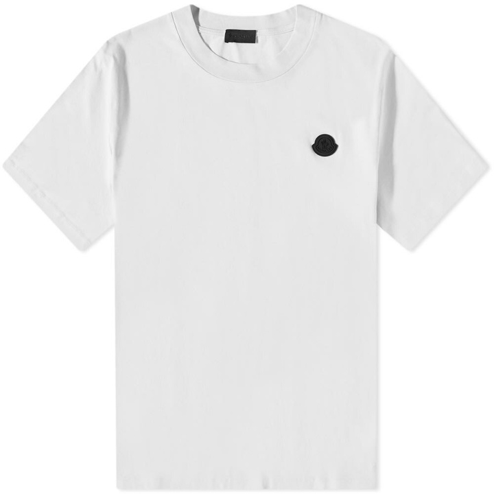 Photo: Moncler Men's Rubber Patch Logo T-Shirt in Off-White