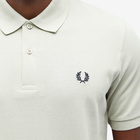 Fred Perry Men's Original Plain Polo Shirt - Made in England in Light Oyster/Navy